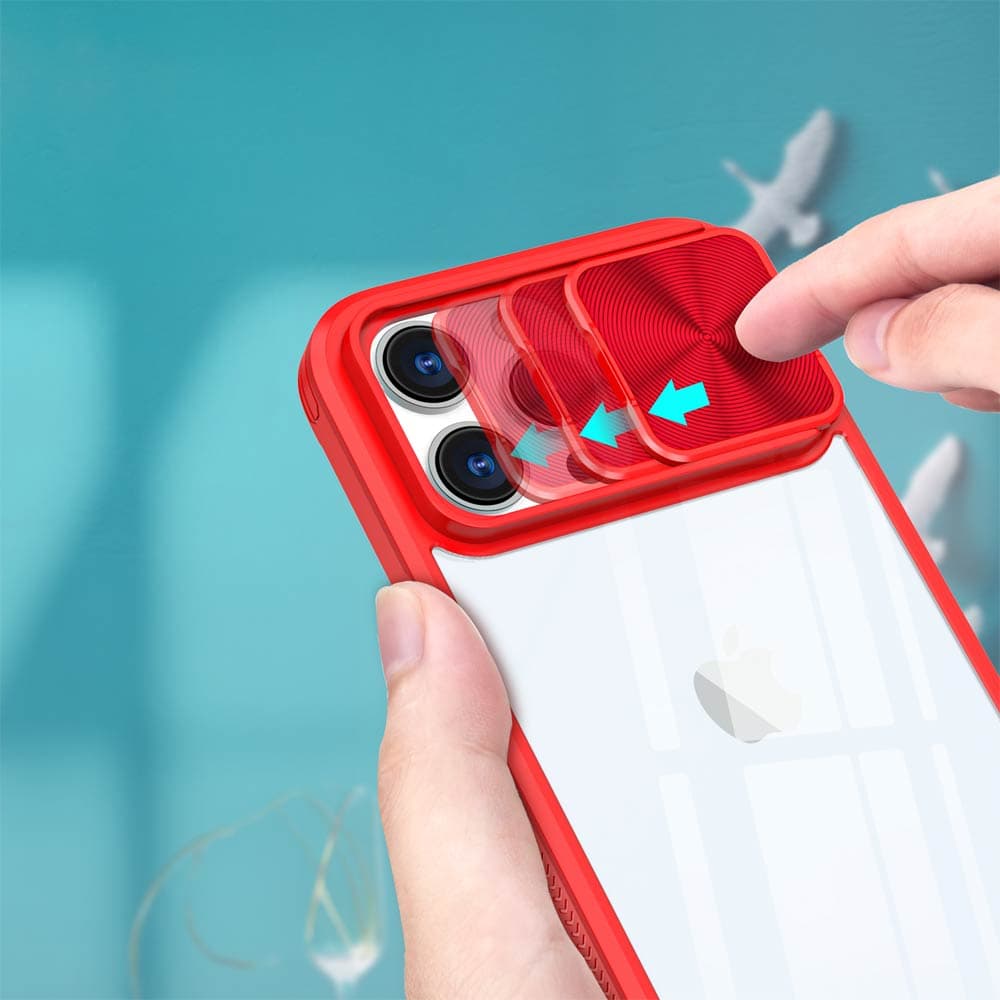 Coque avec cache caméra iPhone 14 Pro Max – PROTECT IE027 Rouge  - Vue 27