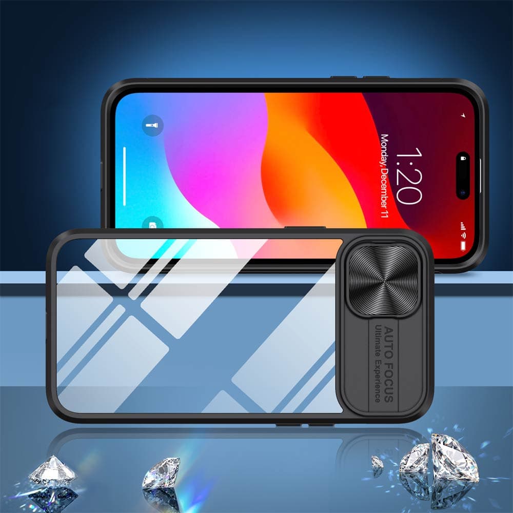 Coque avec cache caméra – iPhone 15 – PROTECT IE027 Noir - Vue 4