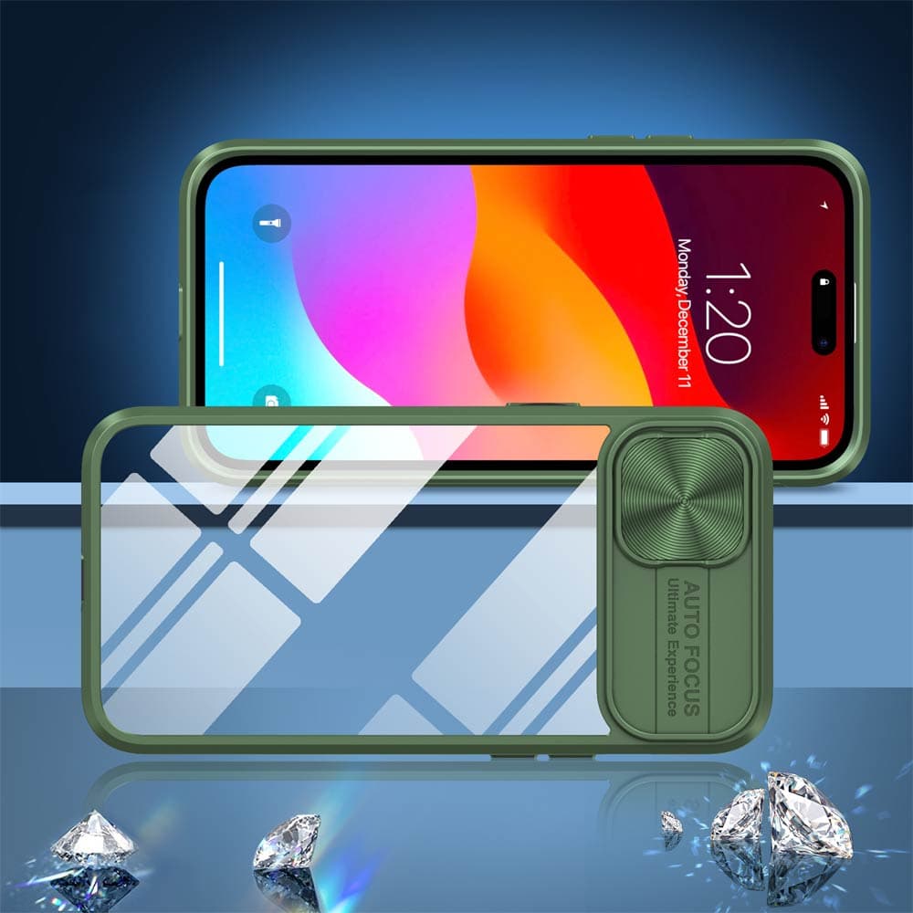 Coque avec cache caméra – iPhone 15 Plus – PROTECT IE027 Vert Foncé - Vue 4