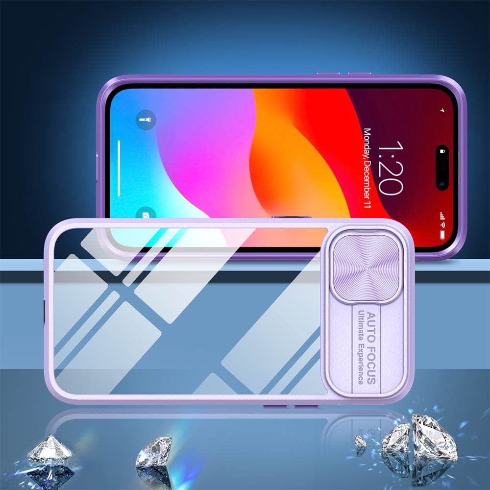 Coque avec cache caméra – iPhone 15 – PROTECT IE027 Violet - Vue 4