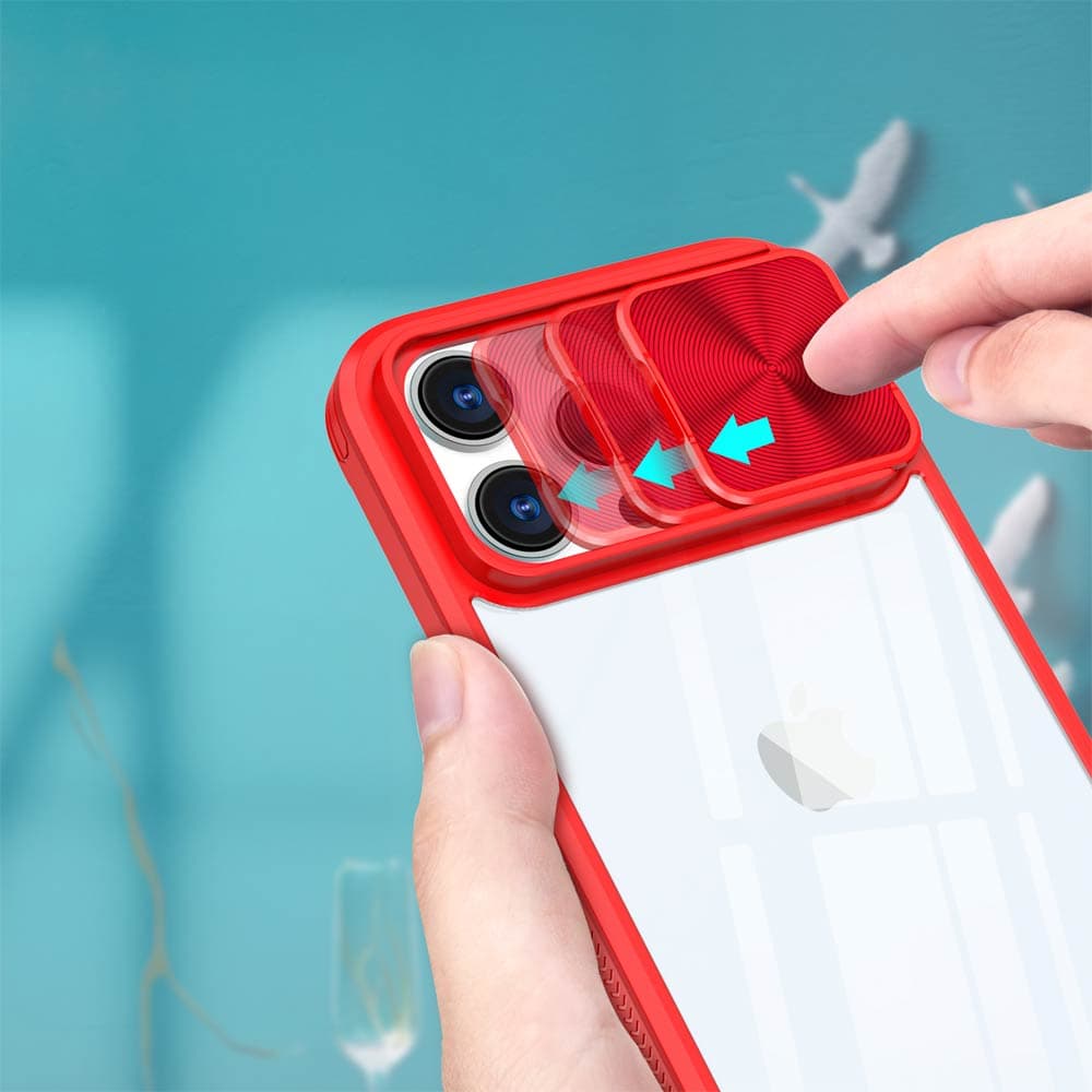 Coque avec cache caméra iPhone 15 Pro Max – PROTECT IE027 Rouge  - Vue 27