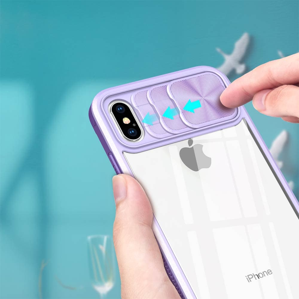 Coque avec cache caméra – compatible  iPhone X / XS – PROTECT IE027 Violet - Vue 27