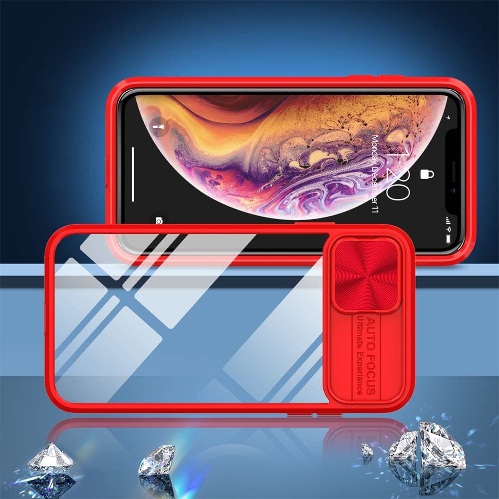 Coque avec cache caméra – iPhone XS Max – PROTECT IE027 Rouge  - Vue 4