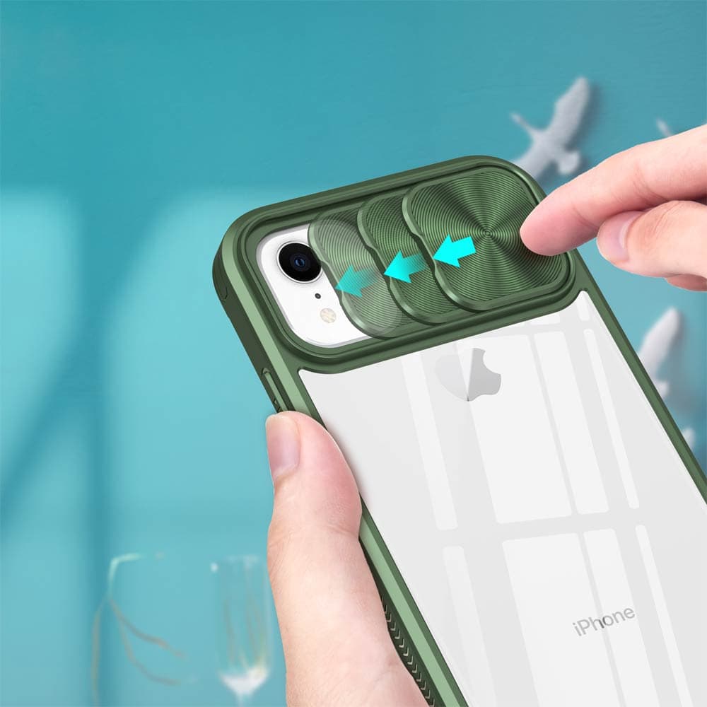 Coque avec cache caméra – iPhone XR – PROTECT IE027 Vert Foncé - Vue 27