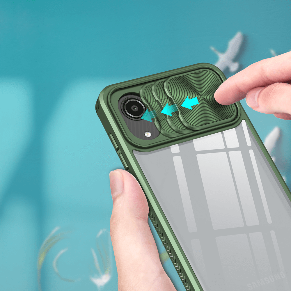 Coque avec cache caméra – Samsung Galaxy A03 Core – PROTECT IE027 Vert Foncé  - Vue 27