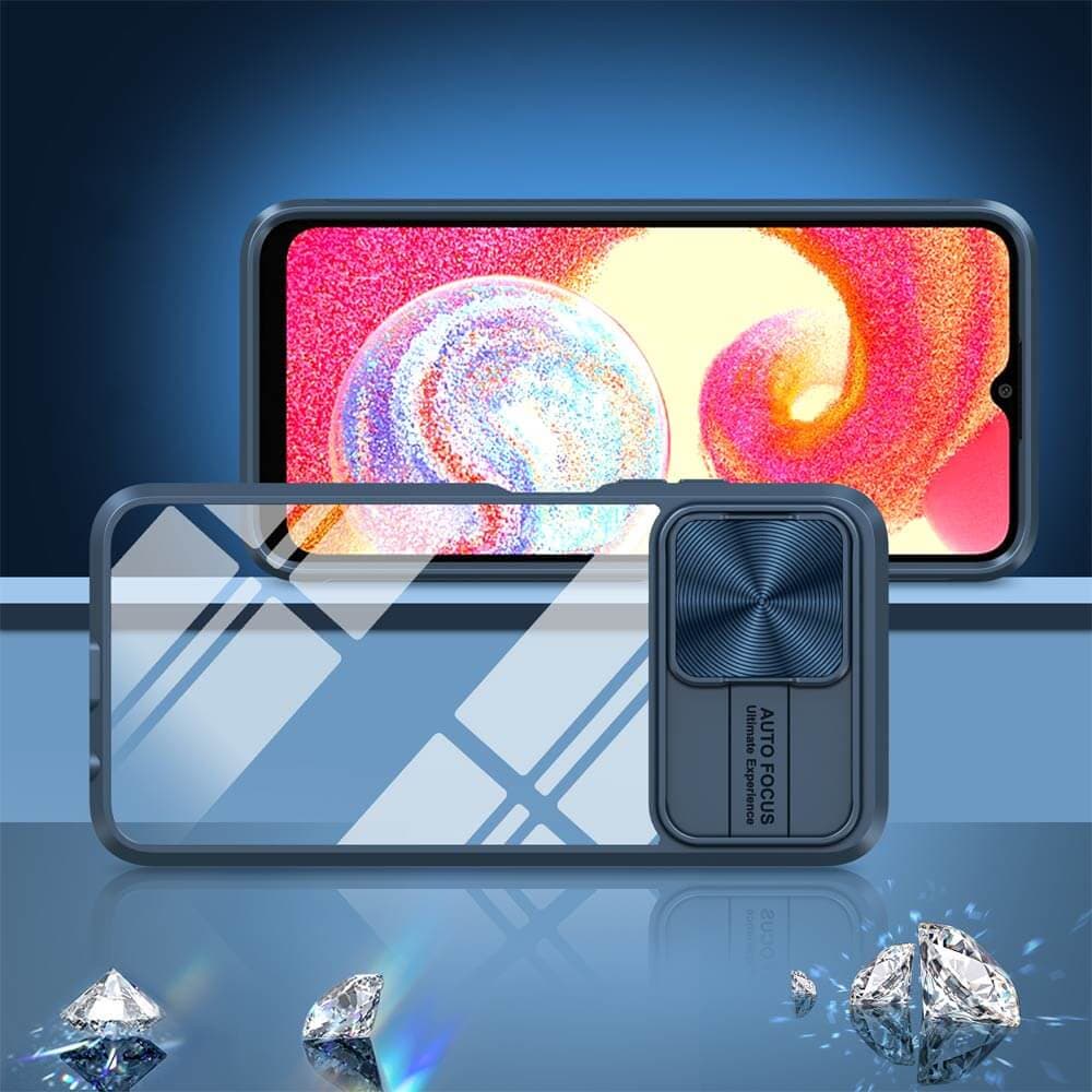 Coque avec cache caméra – Samsung Galaxy A04e – PROTECT IE027 Bleu Marine - Vue 4