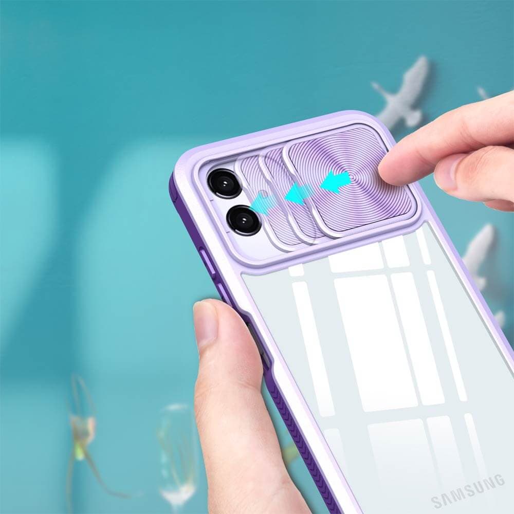 Coque avec cache caméra – Samsung Galaxy A04e – PROTECT IE027 Violet - Vue 27