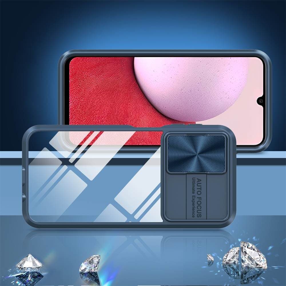 Coque avec cache caméra – Samsung Galaxy A14 – PROTECT IE027 Bleu Marine - Vue 4