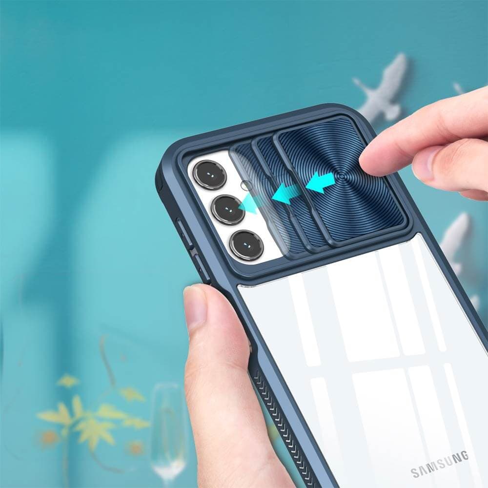 Coque avec cache caméra – Samsung Galaxy A14 – PROTECT IE027 Bleu Marine - Vue 27