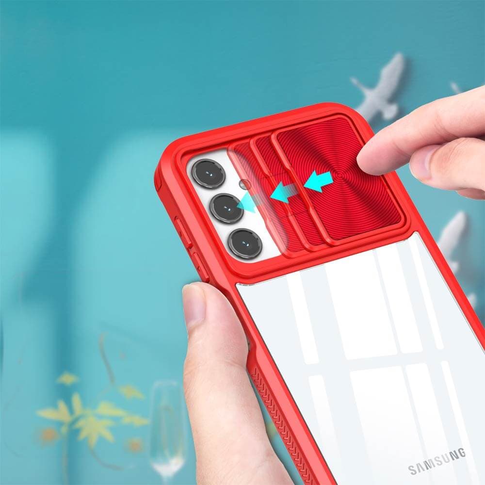 Coque avec cache caméra – Samsung Galaxy A14 – PROTECT IE027 Rouge  - Vue 27