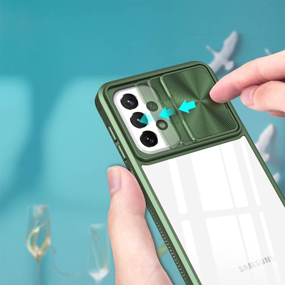 Coque avec cache caméra – Samsung Galaxy A53 5G – PROTECT IE027 Vert Foncé - Vue 27