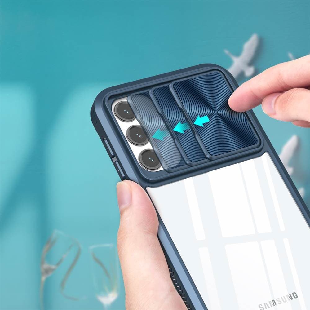 Coque avec cache caméra – Samsung Galaxy  A24 4G – PROTECT IE027 Bleu Marine - Vue 27