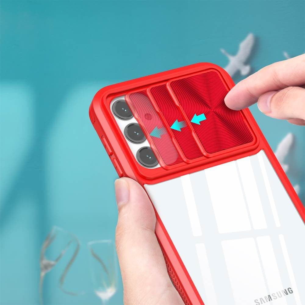 Coque avec cache caméra – Samsung Galaxy  A24 4G – PROTECT IE027 Rouge  - Vue 27