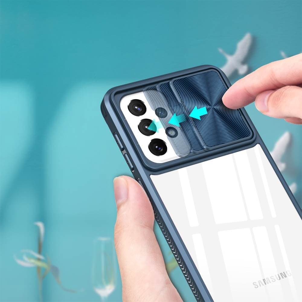 Coque avec cache caméra – Samsung Galaxy A33 5G – PROTECT IE027 Bleu Marine - Vue 27