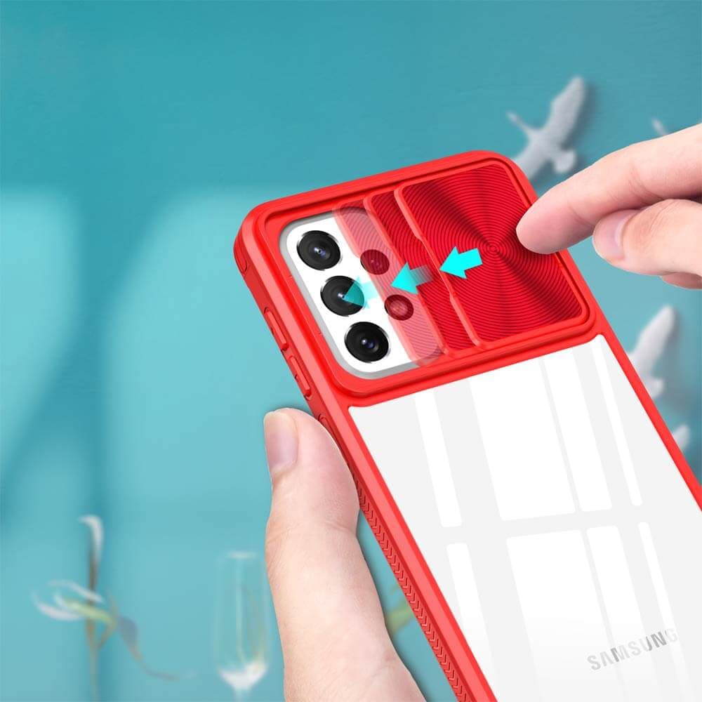 Coque avec cache caméra – Samsung Galaxy A33 5G – PROTECT IE027 Rouge  - Vue 27