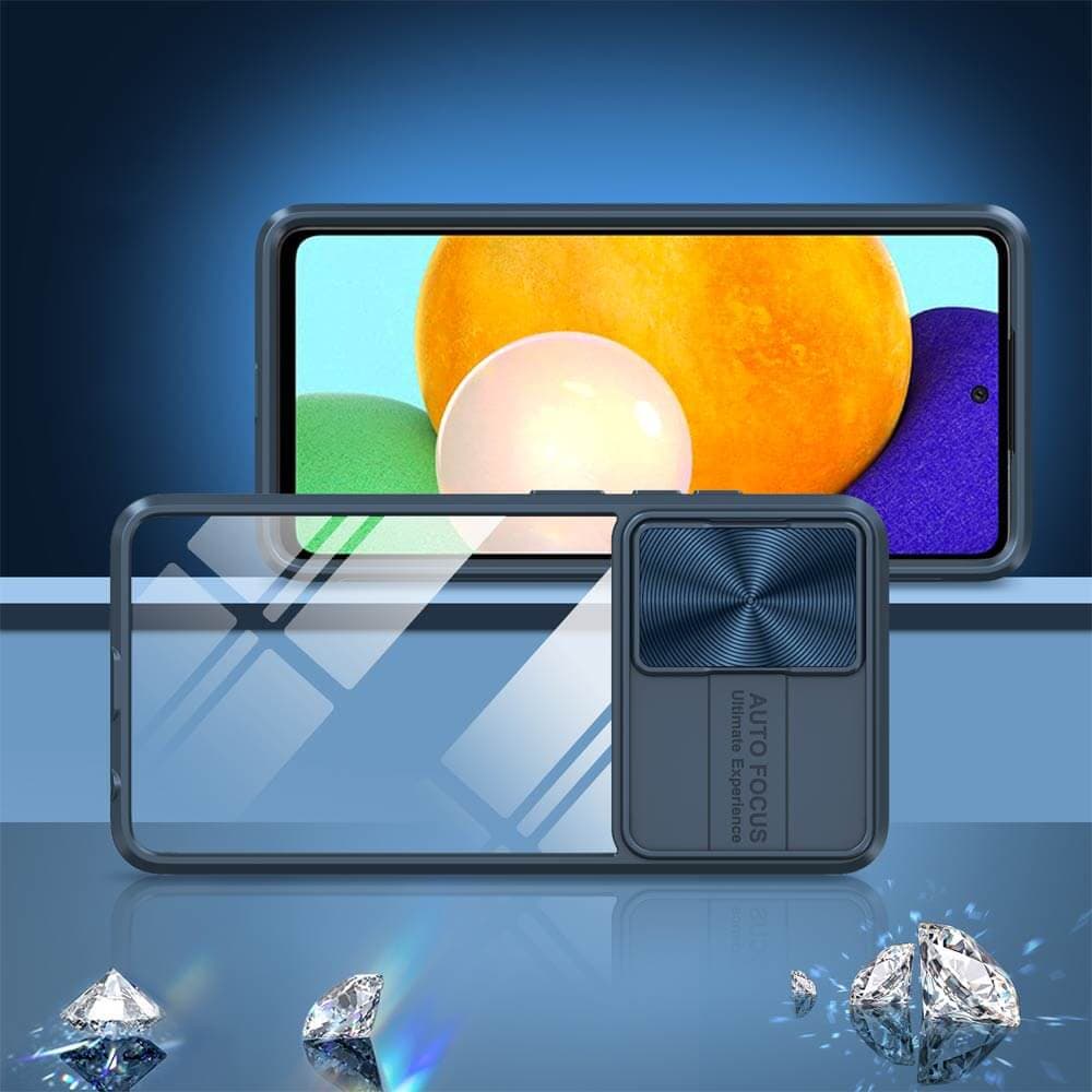 Coque avec cache caméra - Samsung Galaxy A52 – PROTECT IE027 Bleu Marine - Vue 4