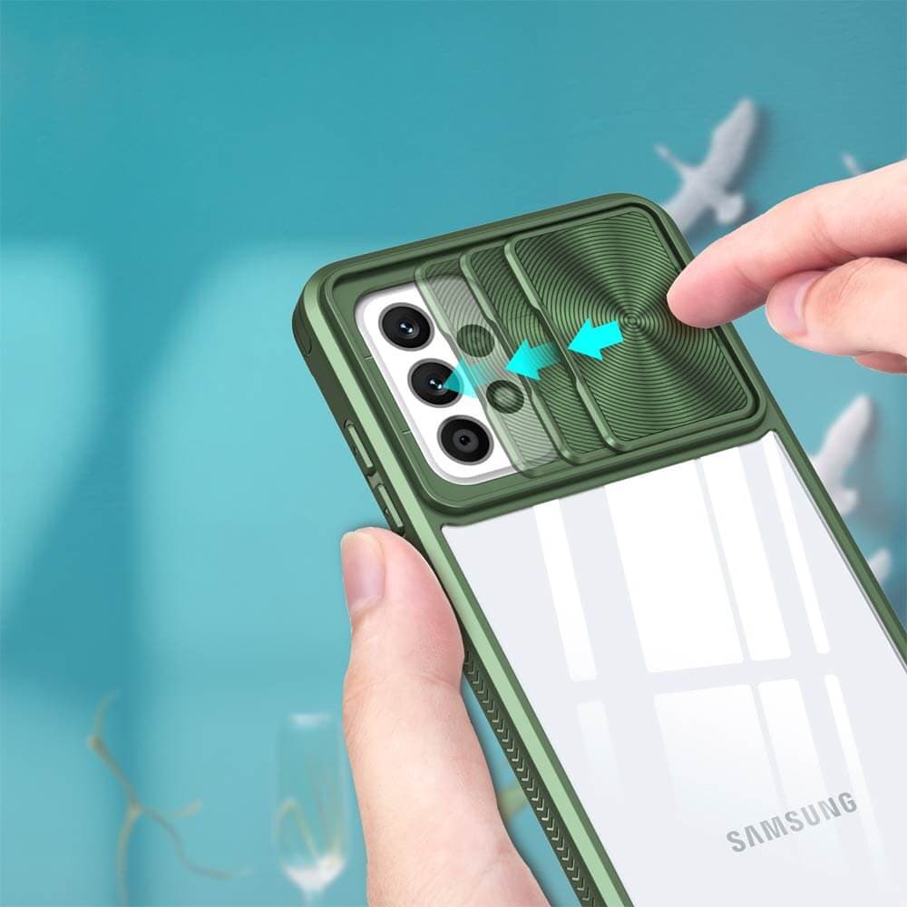 Coque avec cache caméra – Samsung Galaxy A52 – PROTECT IE027  Vert Foncé - Vue 27
