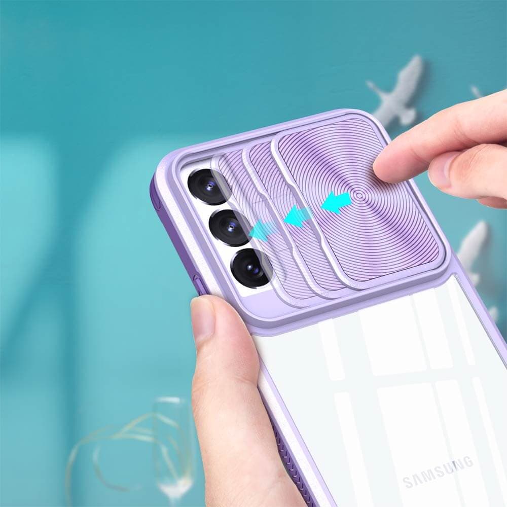 Coque avec cache caméra – Samsung Galaxy S22+ – PROTECT IE027 Violet - Vue 27