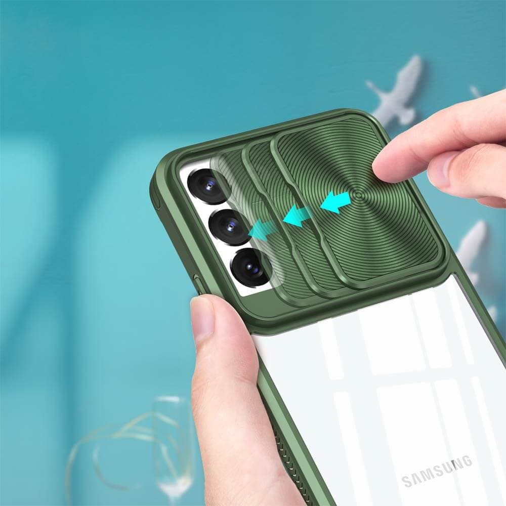 Coque avec cache caméra – Samsung Galaxy S22+ – PROTECT IE027 Vert Foncé - Vue 27