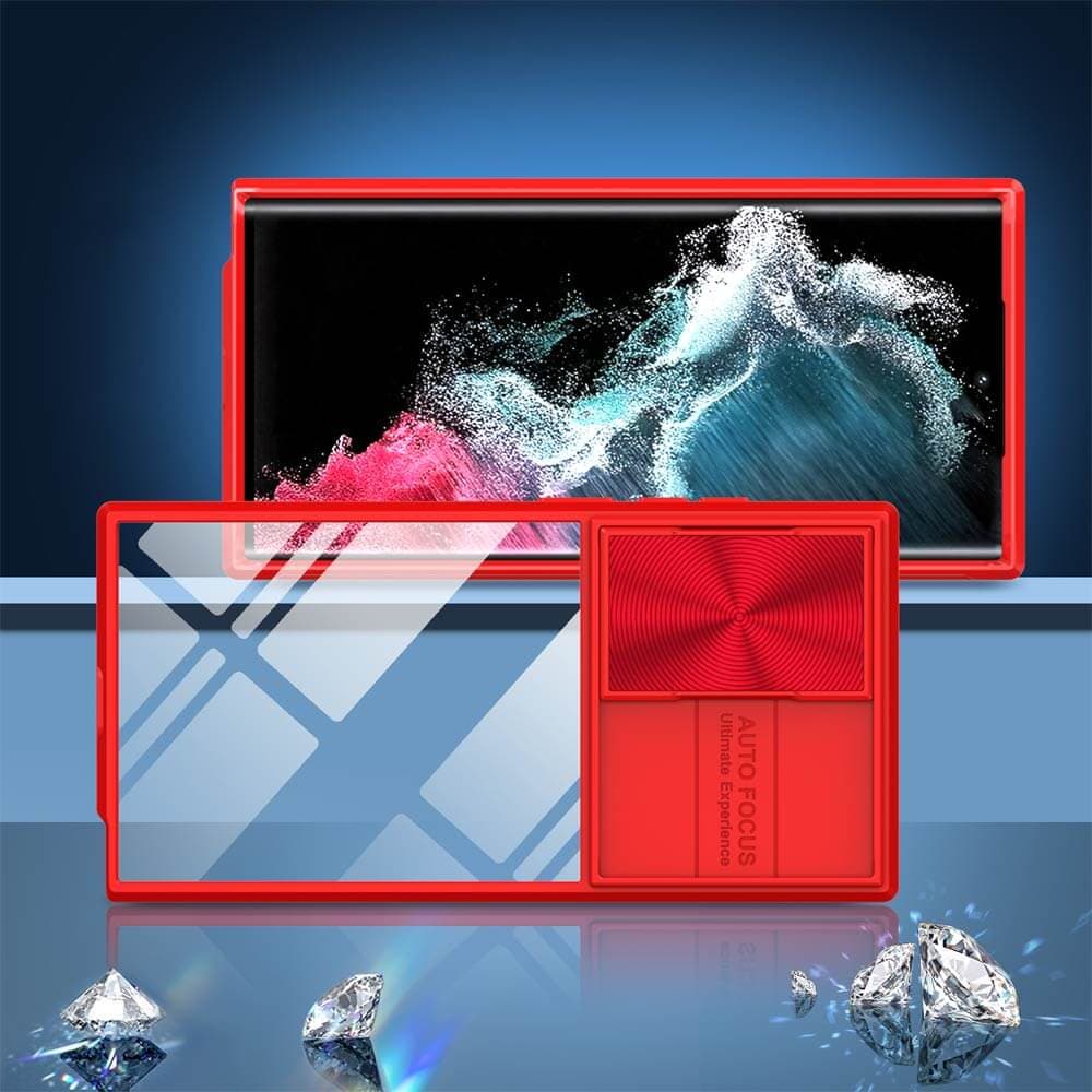 Coque avec cache caméra – Samsung Galaxy S22 Ultra – PROTECT IE027 Rouge  - Vue 4