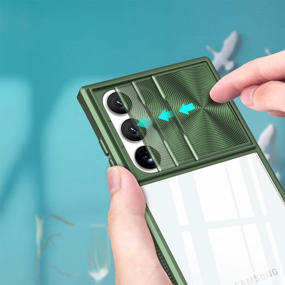 Coque avec cache caméra – Samsung Galaxy S22 Ultra – PROTECT IE027 Vert Foncé - Vue 27