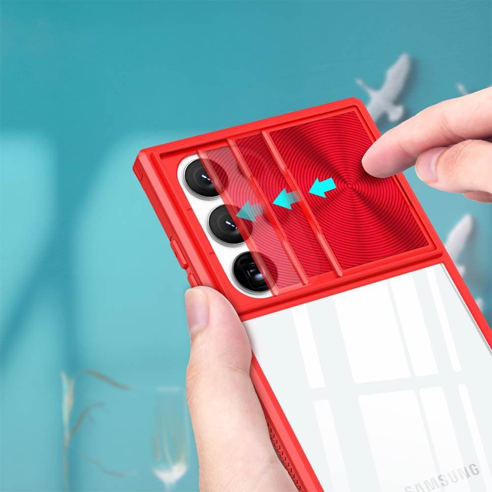Coque avec cache caméra – Samsung Galaxy S23 Ultra 5G – PROTECT IE027 Rouge  - Vue 27