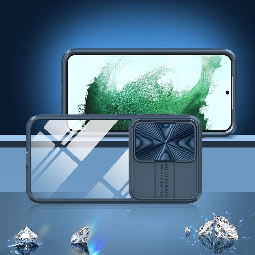 Coque avec cache caméra – Samsung Galaxy S23 5G – PROTECT IE027 Bleu Marine - Vue 4