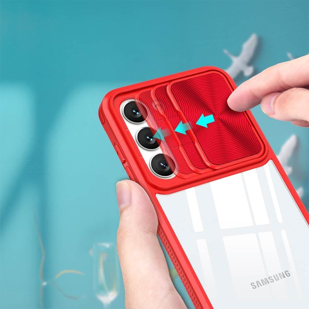 Coque avec cache caméra – Samsung Galaxy S23 5G – PROTECT IE027 Rouge  - Vue 27
