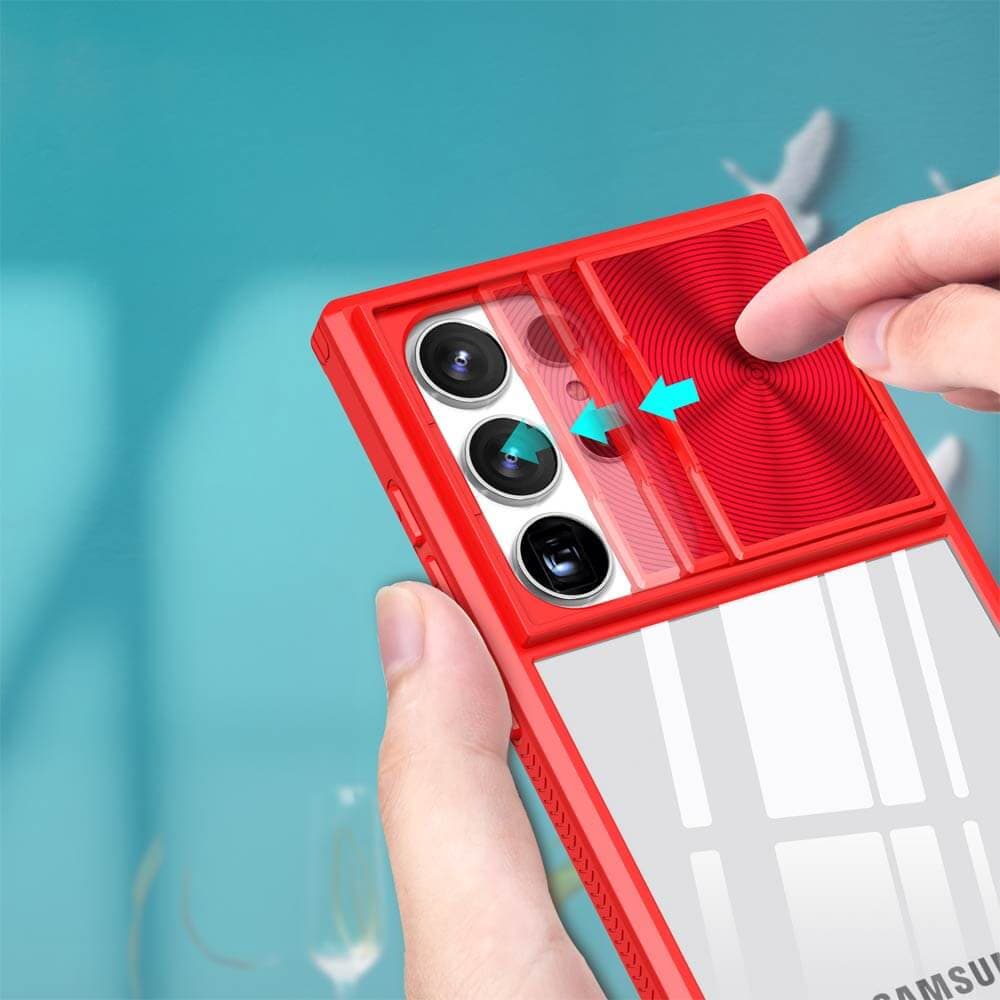 Coque avec cache caméra – Samsung Galaxy S24 Ultra 5G – PROTECT IE027 Rouge  - Vue 27