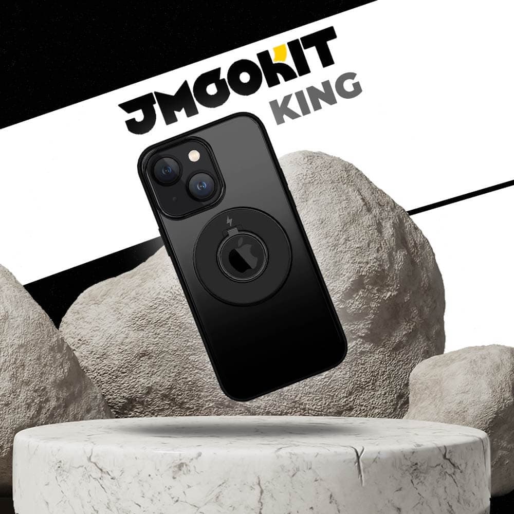 Coque MagSafe avec support anneau – Apple iPhone 15 Plus – JMGOKIT King Noir - Vue 4