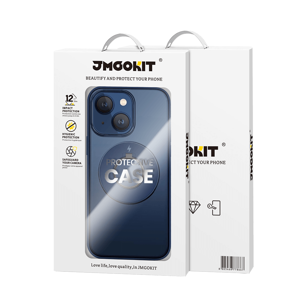 Coque MagSafe avec support anneau – Apple iPhone 14 Plus – JMGOKIT King Bleu Marine - Vue 18