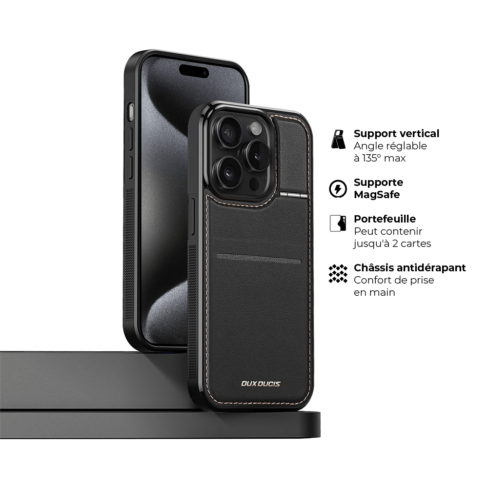 Coque de Protection Dux Ducis pour Apple iPhone 15 Pro Max Noir - Vue 5