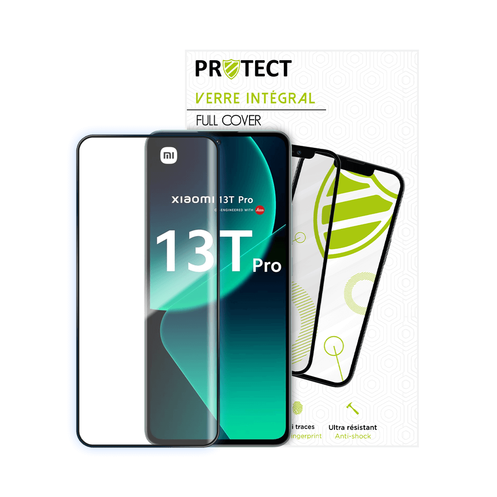 Verre trempé intégral 5D 9H – protection écran compatible Xiaomi 13T / 13T Pro – PROTECT Noir - Vue 16