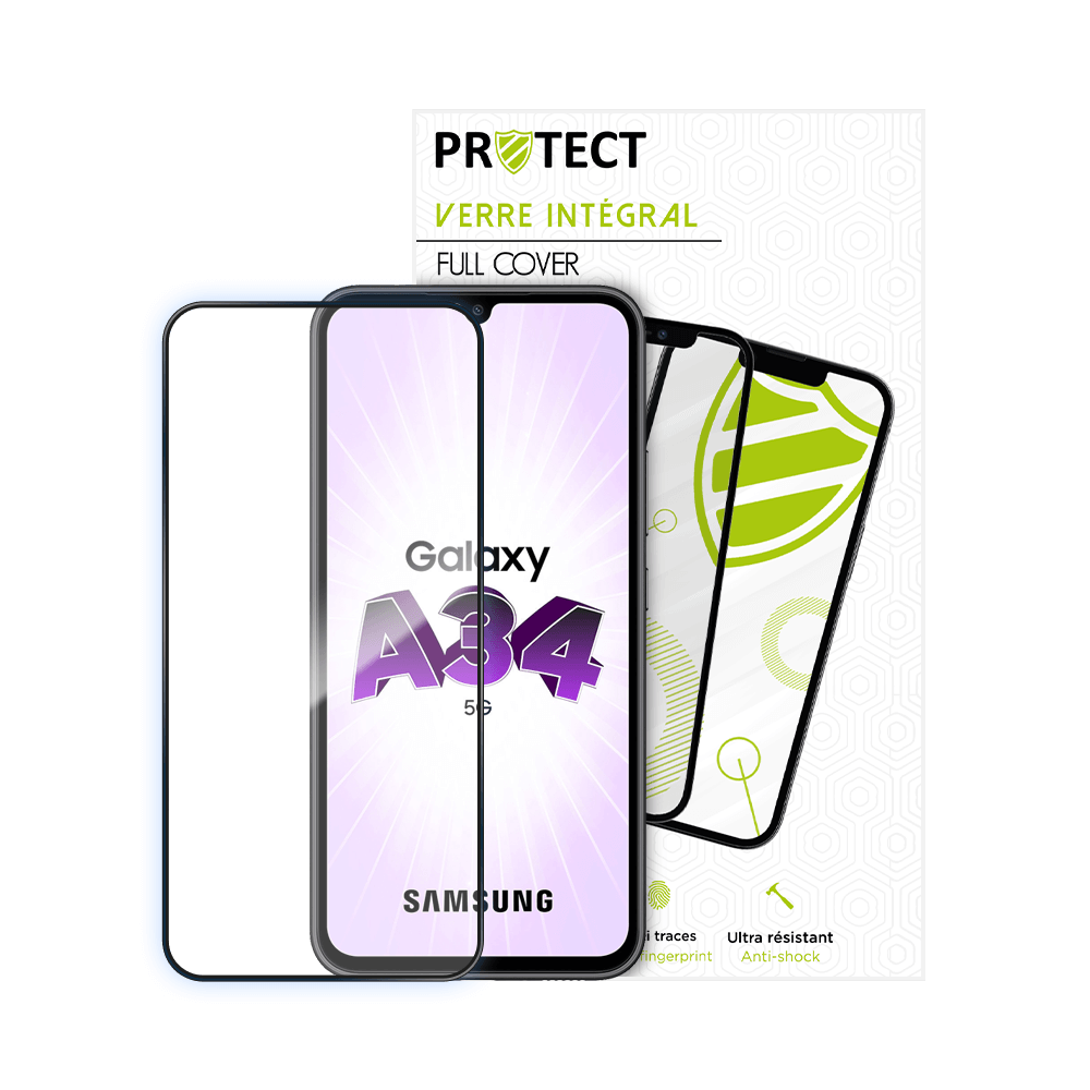 Verre trempé intégral 5D 9H – protection écran Samsung Galaxy A34 5G – PROTECT Noir - Vue 16