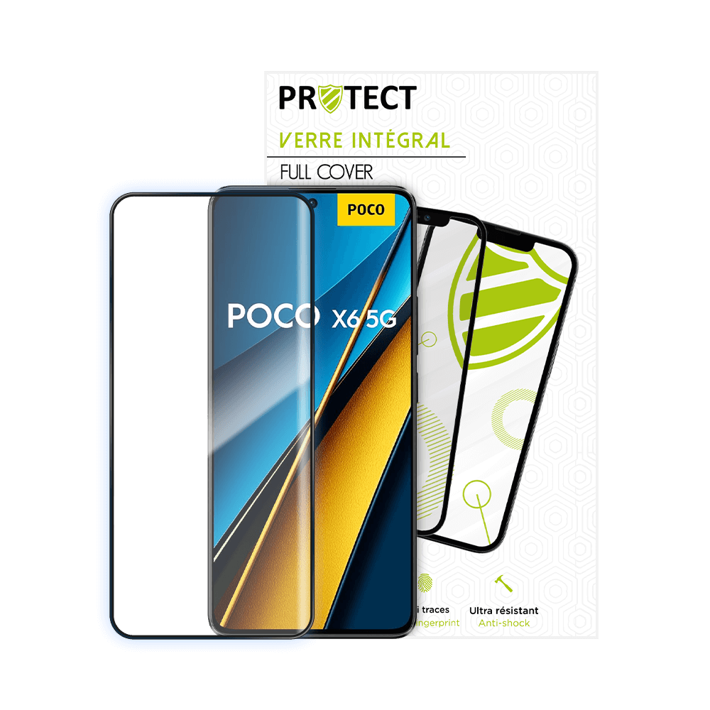 Verre trempé intégral 5D 9H – protection écran Xiaomi Poco X6 5G – PROTECT Noir - Vue 16