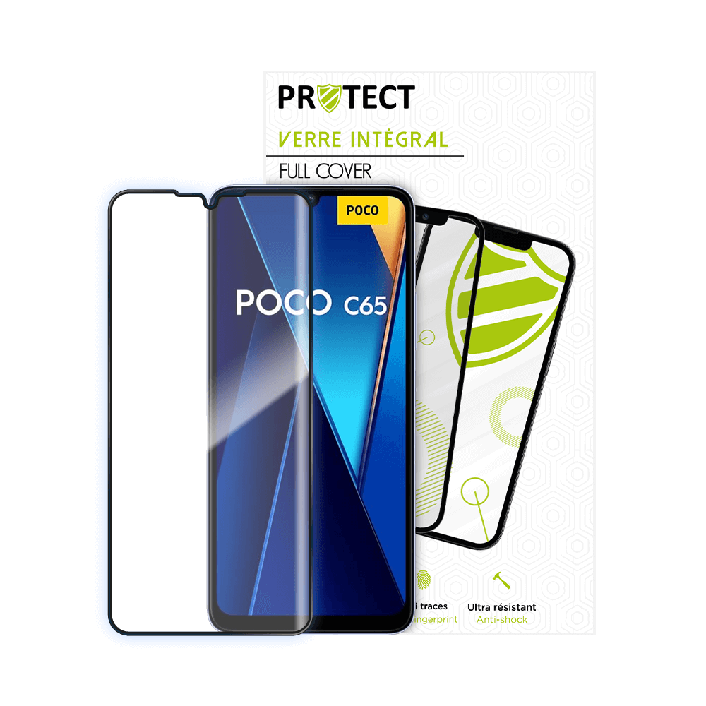 Verre trempé intégral 5D 9H – protection écran compatible Xiaomi Poco C65 / Redmi 13C – PROTECT Noir - Vue 16