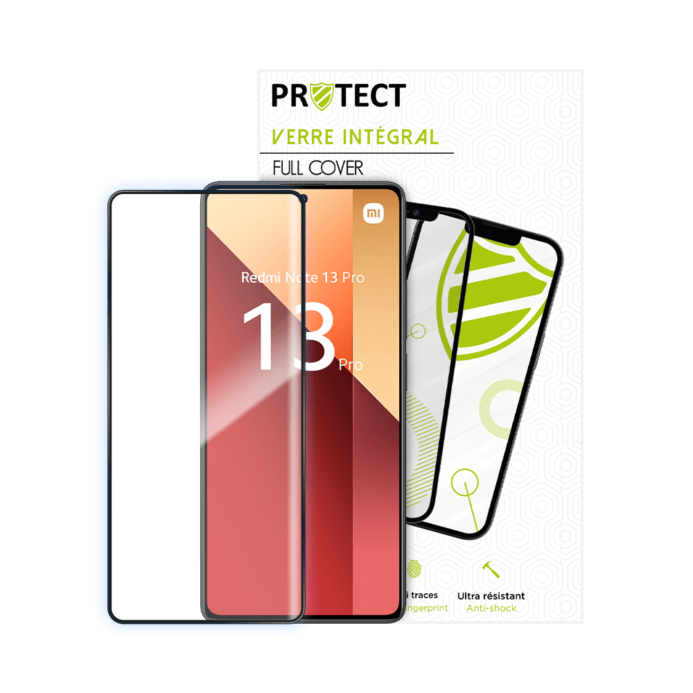 Verre trempé intégral 5D 9H – protection écran Xiaomi Redmi Note 13 Pro 4G – PROTECT Noir - Vue 16
