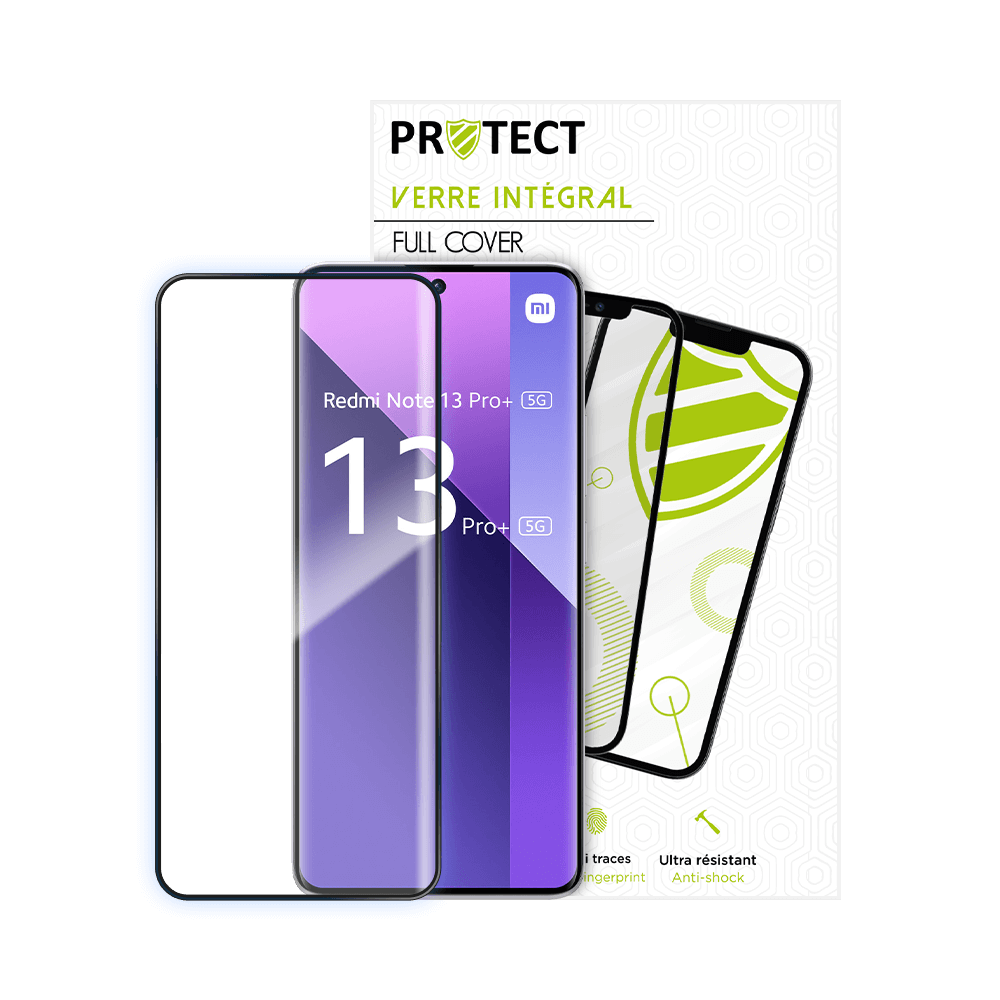 Verre trempé intégral 5D 9H – protection écran Xiaomi Redmi Note 13 Pro+ 5G – PROTECT Noir - Vue 16