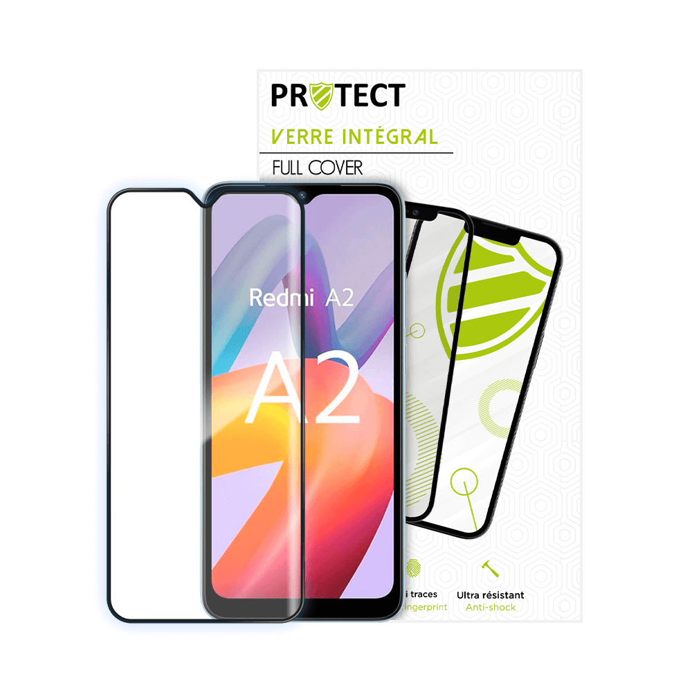 Verre trempé intégral 5D 9H – protection écran Xiaomi Redmi A2 – PROTECT Noir - Vue 4