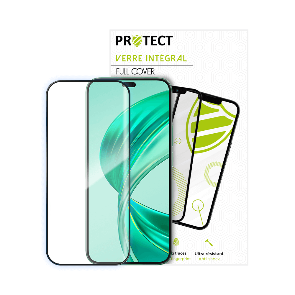 Verre trempé intégral 5D 9H – protection écran Honor X8b – PROTECT Noir - Vue 16