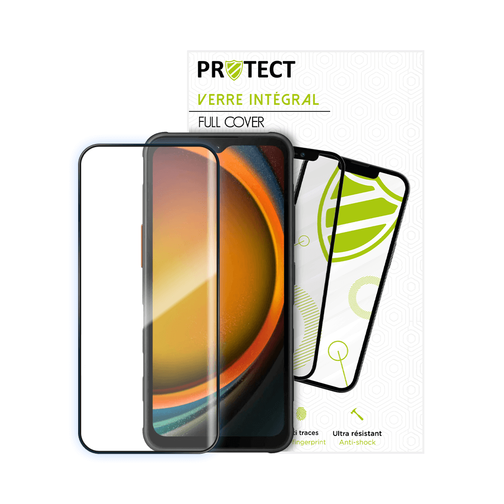 Verre trempé intégral 5D 9H – protection écran Samsung Galaxy Xcover 7 – PROTECT Noir - Vue 16