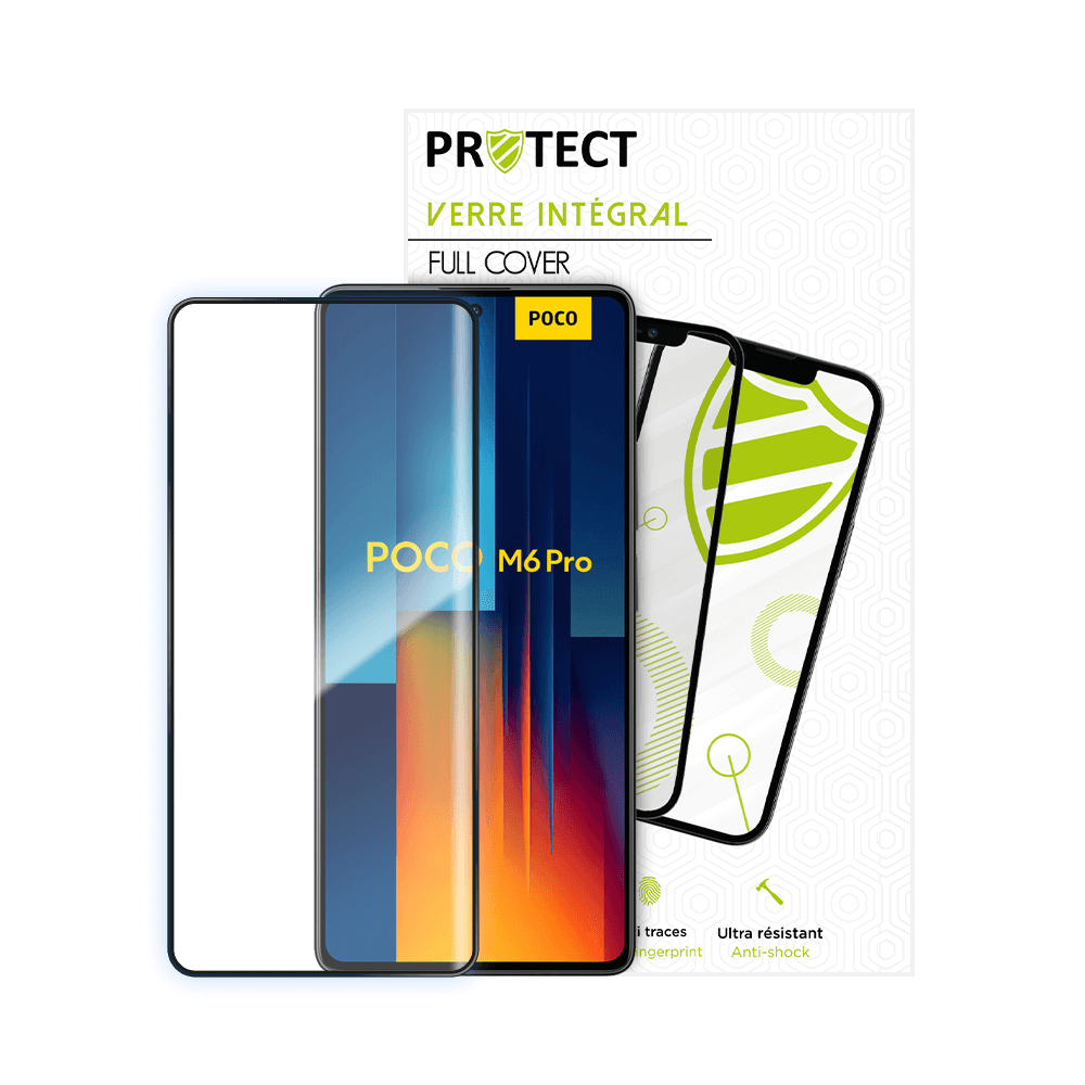 Verre trempé intégral 5D 9H – protection écran Xiaomi Poco M6 Pro 4G – PROTECT Noir - Vue 16