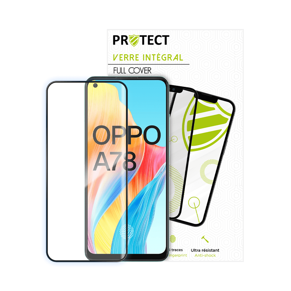 Verre trempé intégral 5D 9H – protection écran OPPO A78 5G – PROTECT Noir - Vue 16