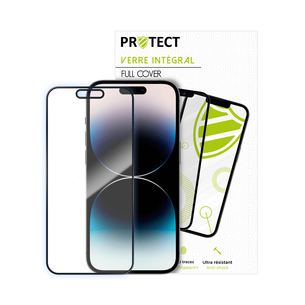 Verre trempé intégral 5D 9H – protection écran Apple iPhone 14 Pro Max – PROTECT Noir - Vue 16