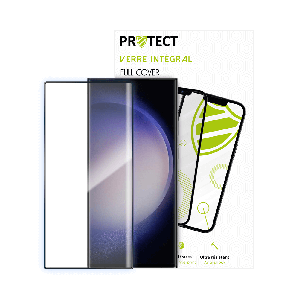Verre trempé intégral 5D 9H – protection écran Samsung Galaxy S23 Ultra 5G – PROTECT Noir - Vue 16