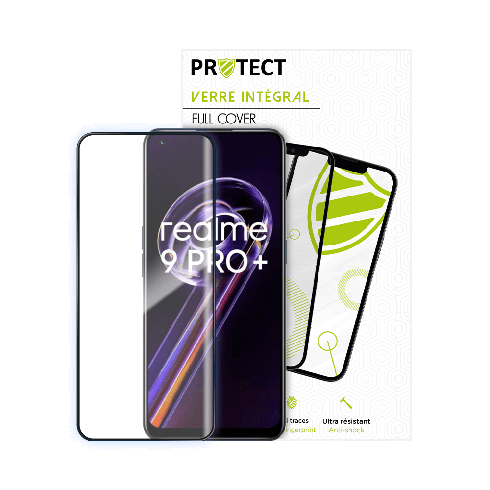 Verre trempé intégral 5D 9H – protection écran Realme 9 Pro+ – PROTECT Noir - Vue 12