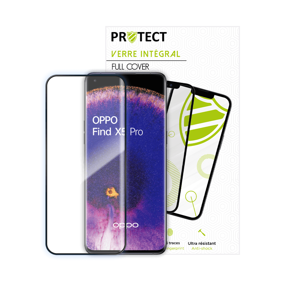 Verre trempé intégral 5D 9H – protection écran OPPO Find X5 Pro – PROTECT Noir - Vue 16