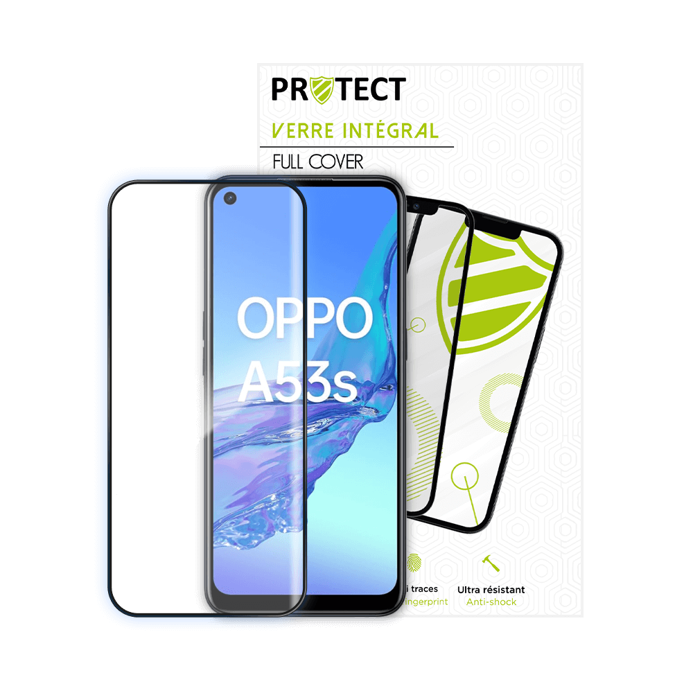 Verre trempé intégral 5D 9H – protection écran compatible OPPO A53s 2020 / A53 4G 2020 – PROTECT Noir - Vue 12
