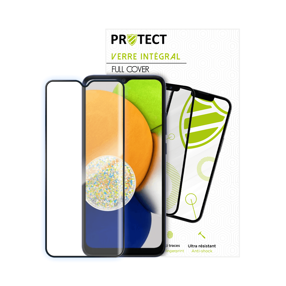 Verre trempé intégral 5D 9H – protection écran Samsung Galaxy A03 – PROTECT Noir - Vue 12