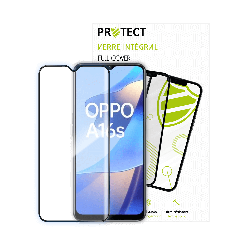 Verre trempé intégral 5D 9H – protection écran compatible OPPO A16 4G / A16s – PROTECT Noir - Vue 12